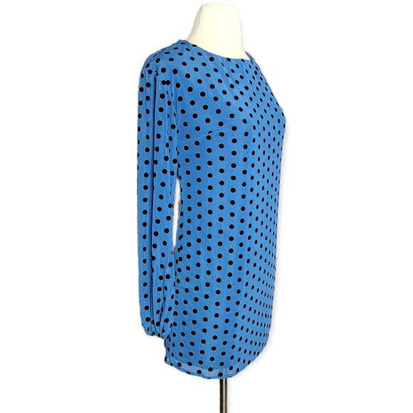 Lovers + Friends Delaney Shift Mini Dress Polka Dot Blue Size XXS - Picture 9 of 14